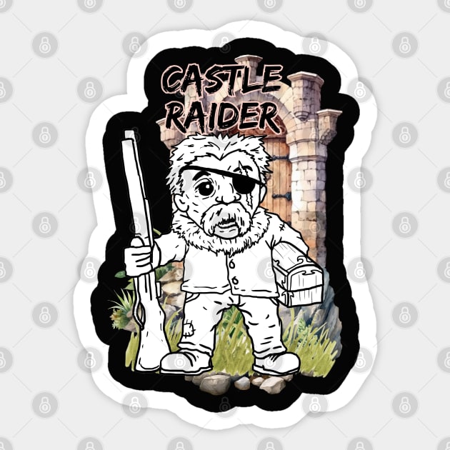 Castle Raider Hunter Thief Archeologist Scavenger DnD fantasy character Sticker by Moonwing